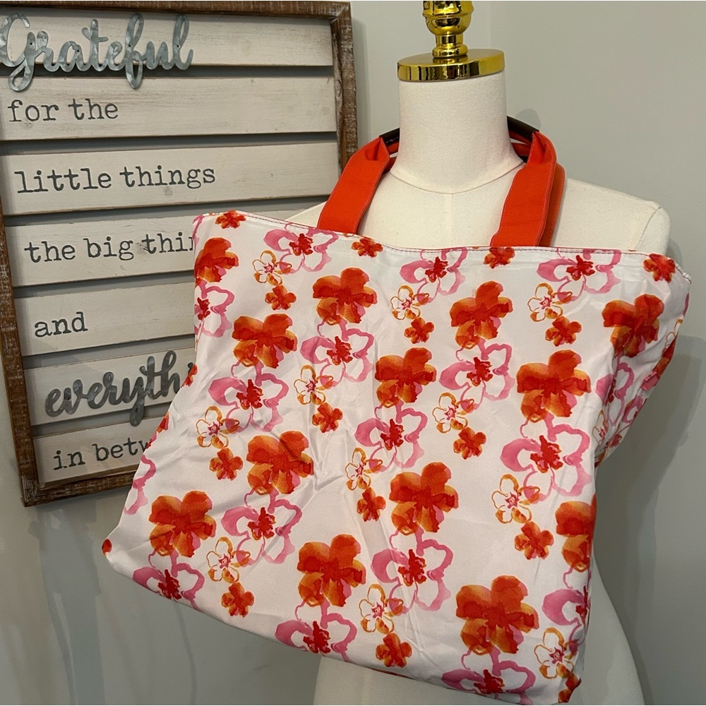Lancôme Reversible Canvas Floral Tote Bag - Picture 2 of 10